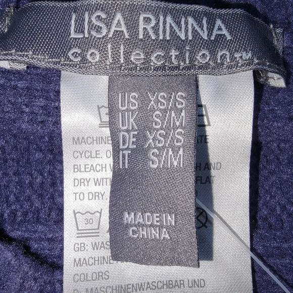 NWT Lisa Rinna Collection Blue Poncho Sweater - Picture 3 of 6